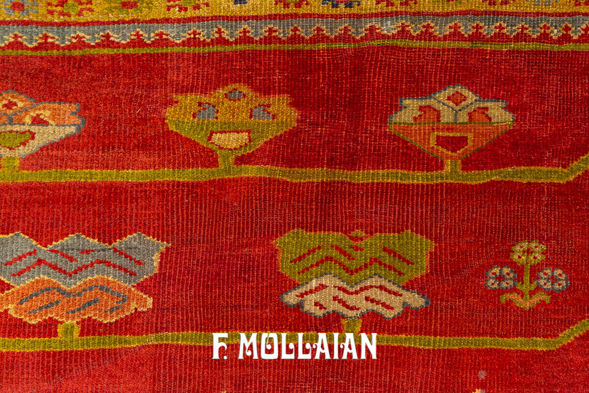 Mahal Zigler Carpet with Rare Open-Field Prayer Design and Green Wool n°:54329528